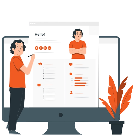 نمونه کار طراحی سایت شخصی و رزومه با معرفی مهارت ها و سئو